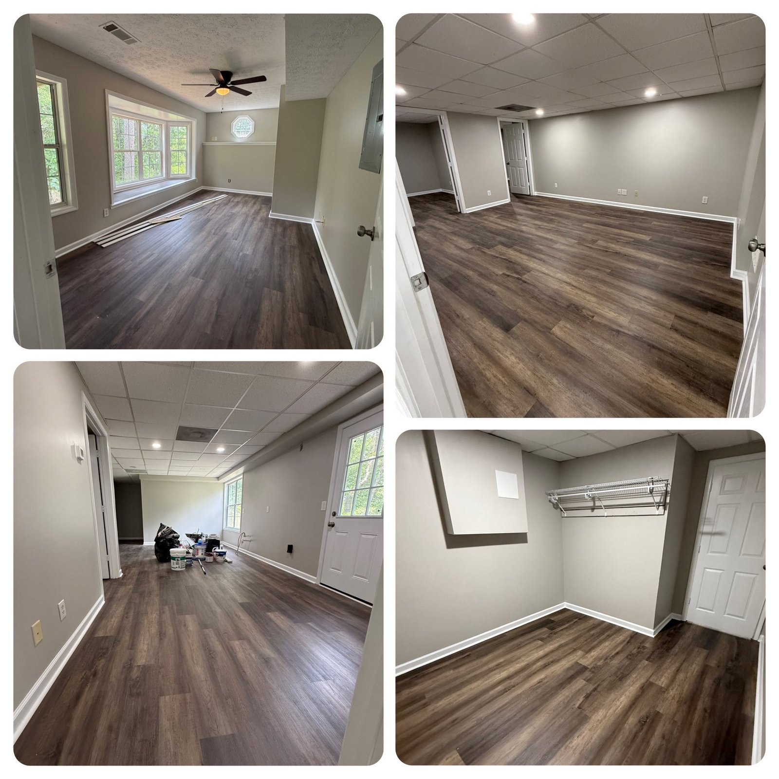 Four-panel room collage