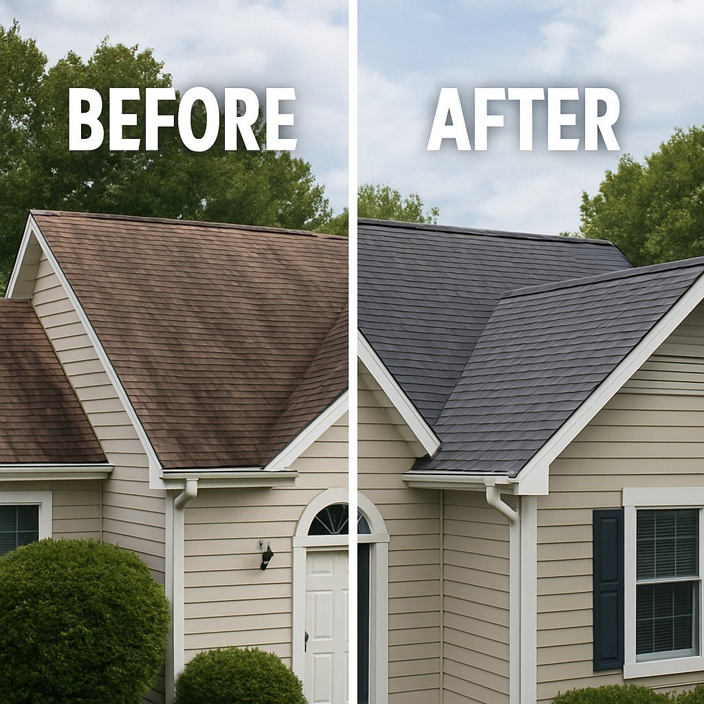 Roof before and after - SummitEdge roofing services
